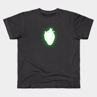 green neon heart Kids T-Shirt